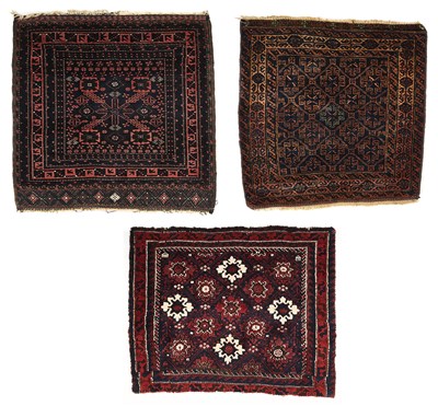 Lot 108 - □ A BALUCH 'SNOWFLAKE' BAGFACE, EAST PERSIA, EARLY 20TH CENTURY