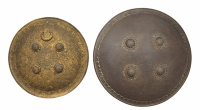 Lot 553 - A SOUTH INDIAN BUCKLER (PARICHA) AND A SHIELD (DHAL), 19TH CENTURY