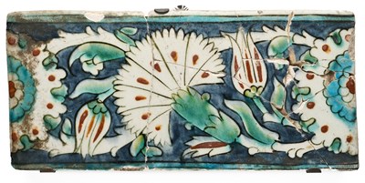 Lot 145 - AN IZNIK BORDER TILE, OTTOMAN ANATOLIA, 17TH CENTURY