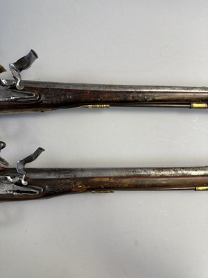 Lot 118 - A PAIR OF 16 BORE BALKAN FLINTLOCK HOLSTER PISTOLS, EARLY 19TH CENTURY