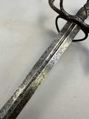 Lot 210 - A NORTH EUROPEAN RAPIER, EARLY 17TH CENTURY, WITH SILVER-ENCRUSTED HILT, 17TH CENTURY AND LATER