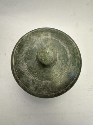 Lot 386 - A KHMER BRONZE RELIQUARY, CAMBODIA, CIRCA 12TH CENTURY