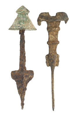 Lot 123 - TWO LURISTAN DAGGERS, IRON AGE II, 1100-900 B.C.