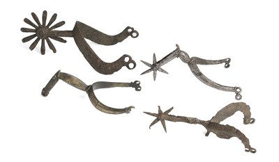 Lot 190 - FOUR EUROPEAN SPURS, 15TH/17TH CENTURY