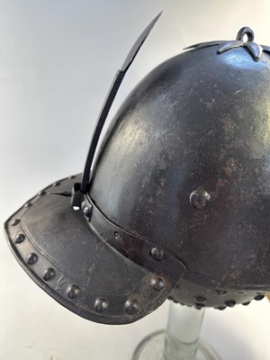 Lot 180 - A RARE WELL-MADE ZISCHÄGGE OF SIEGE WEIGHT, MID-17TH CENTURY, SOUTH GERMAN OR EAST EUROPEAN