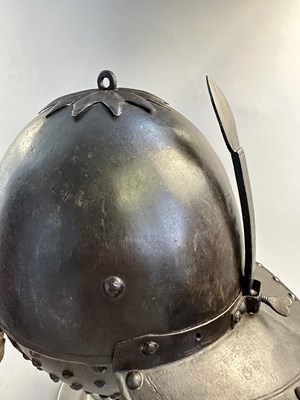 Lot 180 - A RARE WELL-MADE ZISCHÄGGE OF SIEGE WEIGHT, MID-17TH CENTURY, SOUTH GERMAN OR EAST EUROPEAN