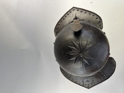 Lot 181 - A RARE ZISCHÄGGE OF SIEGE WEIGHT, MID-17TH CENTURY, SOUTH GERMAN OR EAST EUROPEAN