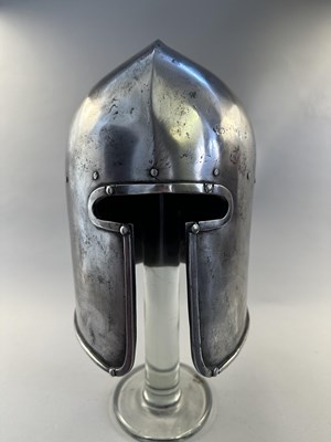 Lot 260 - A RARE ITALIAN BARBUTA, THE SKULL, MILANESE LATE 15TH CENTURY