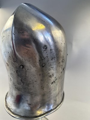 Lot 260 - A RARE ITALIAN BARBUTA, THE SKULL, MILANESE LATE 15TH CENTURY