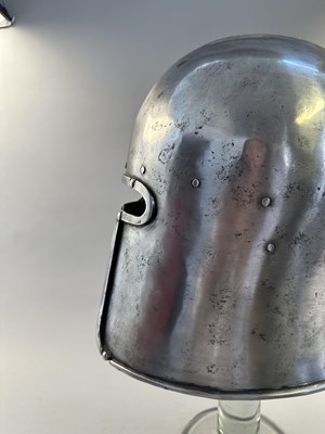 Lot 260 - A RARE ITALIAN BARBUTA, THE SKULL, MILANESE LATE 15TH CENTURY