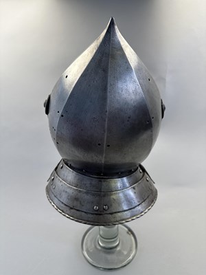 Lot 176 - A RARE SOUTH GERMAN CLOSE HELMET, CIRCA 1560