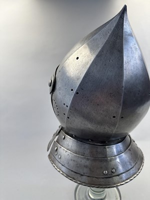 Lot 176 - A RARE SOUTH GERMAN CLOSE HELMET, CIRCA 1560