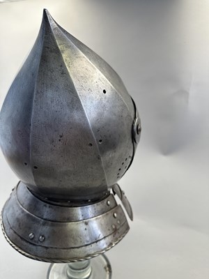Lot 176 - A RARE SOUTH GERMAN CLOSE HELMET, CIRCA 1560