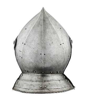Lot 176 - A RARE SOUTH GERMAN CLOSE HELMET, CIRCA 1560