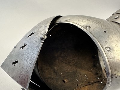 Lot 176 - A RARE SOUTH GERMAN CLOSE HELMET, CIRCA 1560