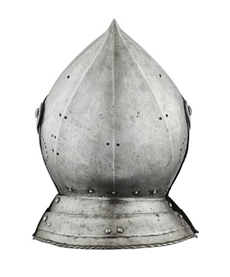 Lot 176 - A RARE SOUTH GERMAN CLOSE HELMET, CIRCA 1560