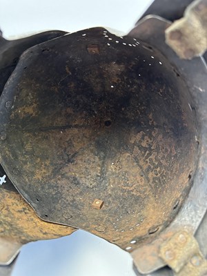 Lot 176 - A RARE SOUTH GERMAN CLOSE HELMET, CIRCA 1560