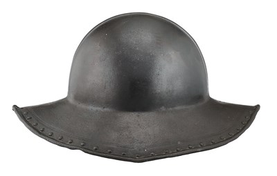 Lot 179 - A NORTH EUROPEAN HEAVY HELMET OF OFFICER'S QUALITY, CIRCA 1620-30