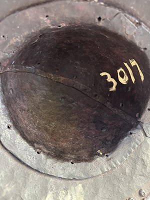 Lot 179 - A NORTH EUROPEAN HEAVY HELMET OF OFFICER'S QUALITY, CIRCA 1620-30