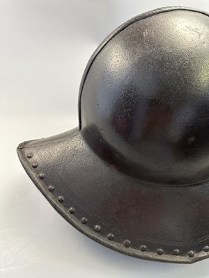 Lot 179 - A NORTH EUROPEAN HEAVY HELMET OF OFFICER'S QUALITY, CIRCA 1620-30