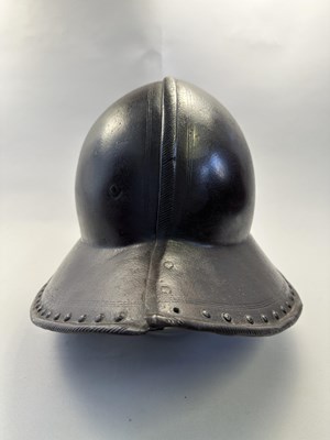 Lot 179 - A NORTH EUROPEAN HEAVY HELMET OF OFFICER'S QUALITY, CIRCA 1620-30