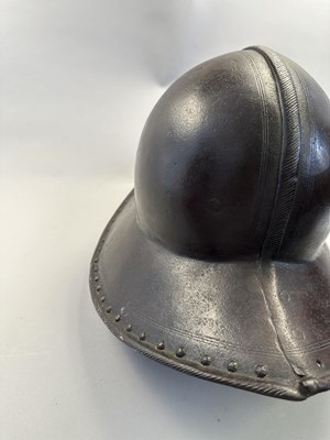 Lot 179 - A NORTH EUROPEAN HEAVY HELMET OF OFFICER'S QUALITY, CIRCA 1620-30