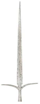 Lot 145 - A RARE ITALIAN SPETUM, CIRCA 1550-1600 INCORPORATING AN EXCEPTIONAL BLADE OF CIRCA 1300-50