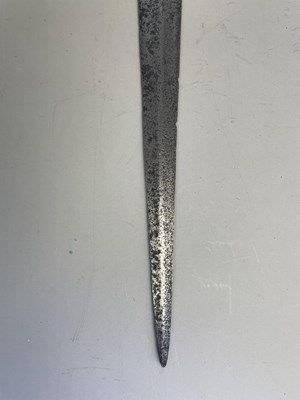 Lot 145 - A RARE ITALIAN SPETUM, CIRCA 1550-1600 INCORPORATING AN EXCEPTIONAL BLADE OF CIRCA 1300-50