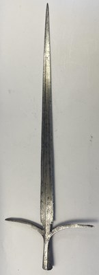 Lot 145 - A RARE ITALIAN SPETUM, CIRCA 1550-1600 INCORPORATING AN EXCEPTIONAL BLADE OF CIRCA 1300-50