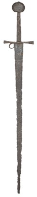 Lot 146 - A MEDIEVAL HAND-AND-A-HALF SWORD, 15TH CENTURY