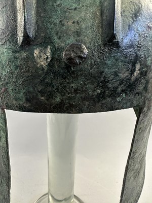 Lot 258 - A GREEK BRONZE HELMET OF ILLYRIAN TYPE, 6TH-5TH CENTURY B.C.