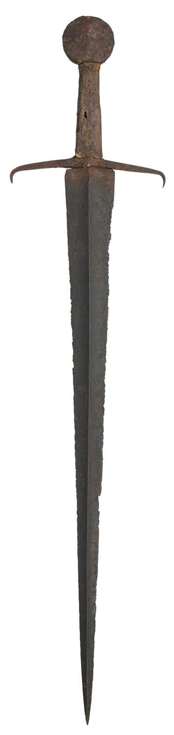 Lot 248 - A COMPOSITE MEDIEVAL SWORD OF CASTILLON TYPE, 15TH CENTURY