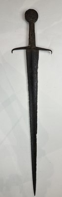 Lot 248 - A COMPOSITE MEDIEVAL SWORD OF CASTILLON TYPE, 15TH CENTURY