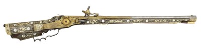 Lot 199 - A FINE 16 BORE SILESIAN WHEEL-LOCK RIFLED SPORTING CARBINE, TESCHEN, CIRCA 1620-50