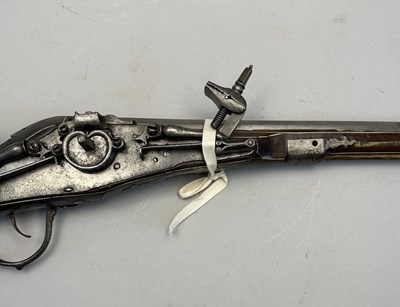 Lot 198 - A 12 BORE ITALIAN WHEEL-LOCK MUSKET, LATE 16TH CENTURY