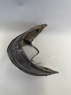 Lot 170 - A COMPOSITE NORTH ITALIAN CAP-A-PIE ARMOUR WITH ETCHED DECORATION, LATE 16TH CENTURY, THE BACKPLATE SIGNED BY THE MASTER ‘P’