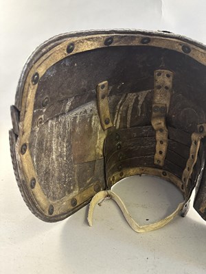 Lot 170 - A COMPOSITE NORTH ITALIAN CAP-A-PIE ARMOUR WITH ETCHED DECORATION, LATE 16TH CENTURY, THE BACKPLATE SIGNED BY THE MASTER ‘P’