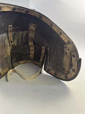 Lot 170 - A COMPOSITE NORTH ITALIAN CAP-A-PIE ARMOUR WITH ETCHED DECORATION, LATE 16TH CENTURY, THE BACKPLATE SIGNED BY THE MASTER ‘P’