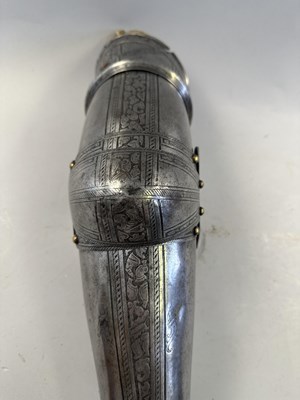Lot 170 - A COMPOSITE NORTH ITALIAN CAP-A-PIE ARMOUR WITH ETCHED DECORATION, LATE 16TH CENTURY, THE BACKPLATE SIGNED BY THE MASTER ‘P’