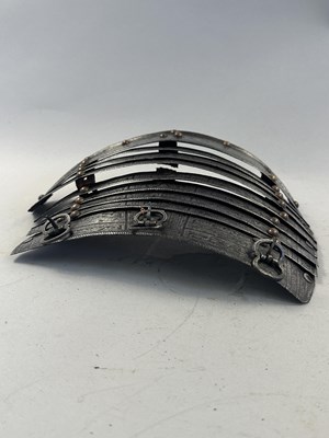 Lot 170 - A COMPOSITE NORTH ITALIAN CAP-A-PIE ARMOUR WITH ETCHED DECORATION, LATE 16TH CENTURY, THE BACKPLATE SIGNED BY THE MASTER ‘P’