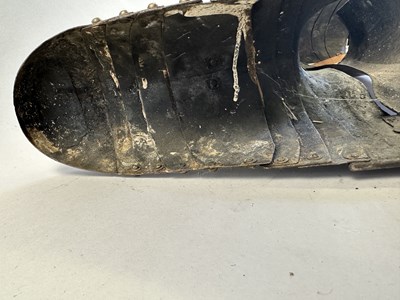 Lot 170 - A COMPOSITE NORTH ITALIAN CAP-A-PIE ARMOUR WITH ETCHED DECORATION, LATE 16TH CENTURY, THE BACKPLATE SIGNED BY THE MASTER ‘P’