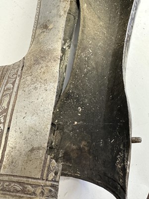 Lot 170 - A COMPOSITE NORTH ITALIAN CAP-A-PIE ARMOUR WITH ETCHED DECORATION, LATE 16TH CENTURY, THE BACKPLATE SIGNED BY THE MASTER ‘P’
