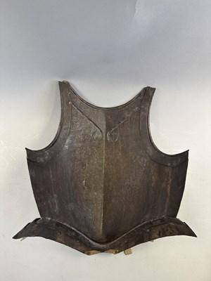 Lot 170 - A COMPOSITE NORTH ITALIAN CAP-A-PIE ARMOUR WITH ETCHED DECORATION, LATE 16TH CENTURY, THE BACKPLATE SIGNED BY THE MASTER ‘P’