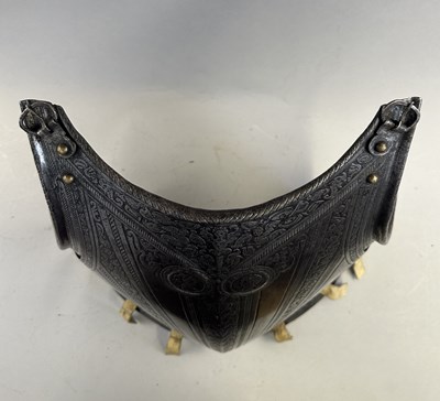 Lot 170 - A COMPOSITE NORTH ITALIAN CAP-A-PIE ARMOUR WITH ETCHED DECORATION, LATE 16TH CENTURY, THE BACKPLATE SIGNED BY THE MASTER ‘P’