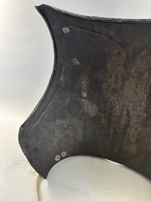 Lot 170 - A COMPOSITE NORTH ITALIAN CAP-A-PIE ARMOUR WITH ETCHED DECORATION, LATE 16TH CENTURY, THE BACKPLATE SIGNED BY THE MASTER ‘P’