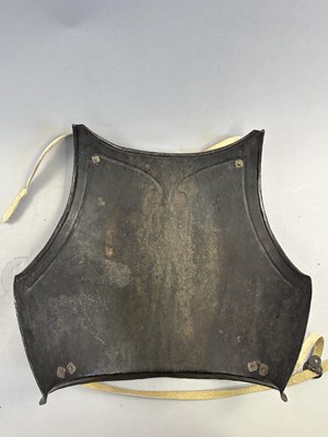 Lot 170 - A COMPOSITE NORTH ITALIAN CAP-A-PIE ARMOUR WITH ETCHED DECORATION, LATE 16TH CENTURY, THE BACKPLATE SIGNED BY THE MASTER ‘P’