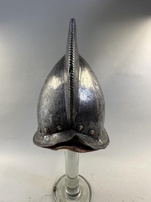 Lot 170 - A COMPOSITE NORTH ITALIAN CAP-A-PIE ARMOUR WITH ETCHED DECORATION, LATE 16TH CENTURY, THE BACKPLATE SIGNED BY THE MASTER ‘P’