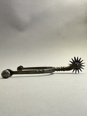 Lot 605 - □ A PAIR OF SPURS, 19TH CENTURY