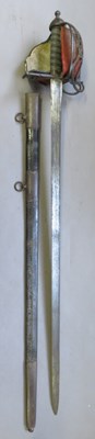 Lot 568 - A SCOTTISH BASKET-HILTED BROADSWORD, LAST QUARTER OF THE 18TH CENTURY