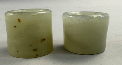 Lot 506 - □ TWO CHINESE JADE ARCHERS RINGS, QING DYNASTY